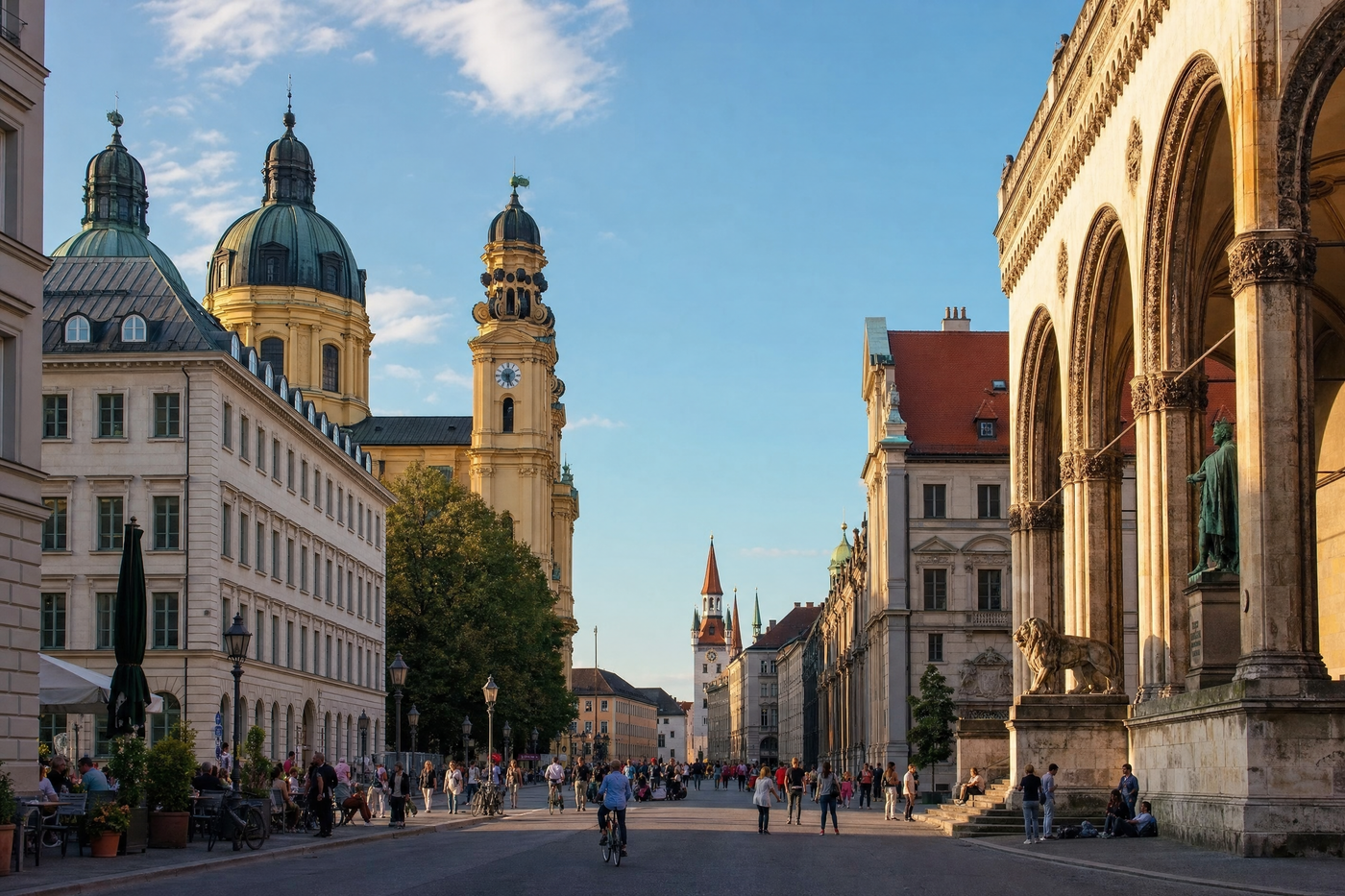 Budget-conscious traveler exploring Munich's historic Marienplatz